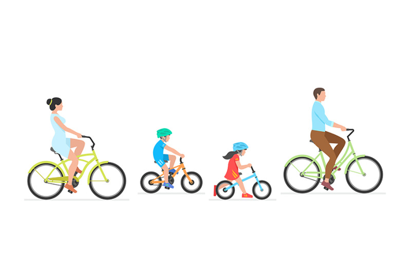 family-riding-bicycle-together