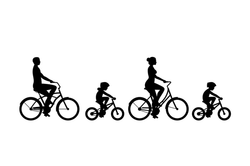 family-riding-bicycle-together