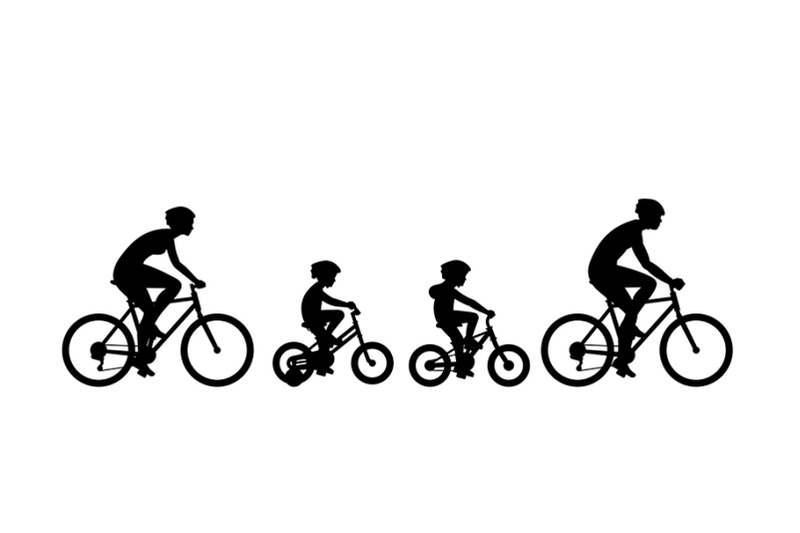 family-riding-bicycle-together