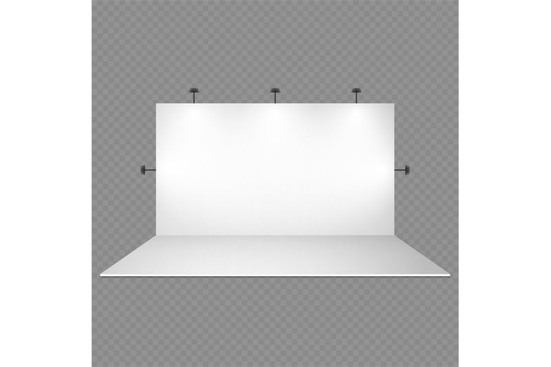blank-white-trade-show-booth-with-lighting-isolated-on-transparent-bac