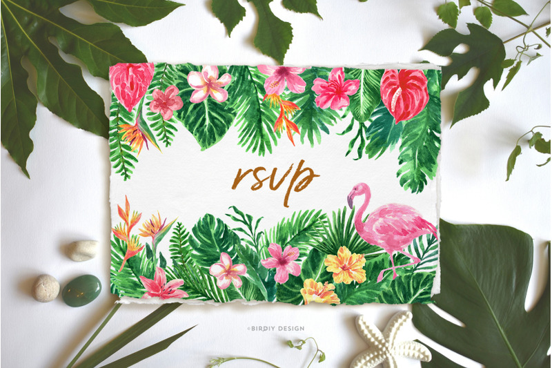 tropical-watercolor-florals-set