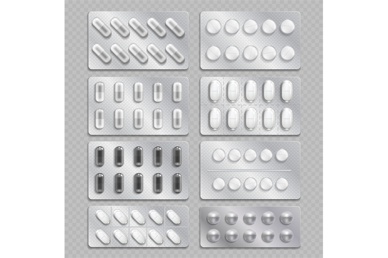realistic-3d-drugs-packaging-painkiller-pills-isolated-on-transparent