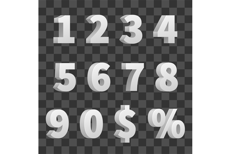 vector-3d-numbers-isolated-on-transparent-background