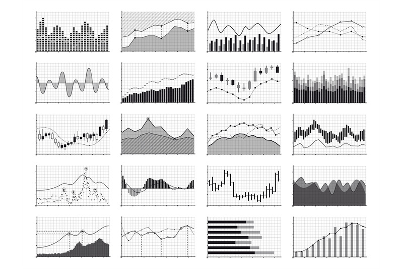 stock-analysis-graphics-or-business-data-financial-charts-isolated-on