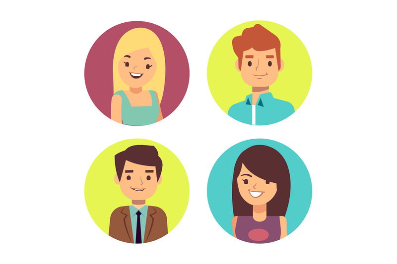 male-and-female-happy-faces-avatars-for-chats-or-forum