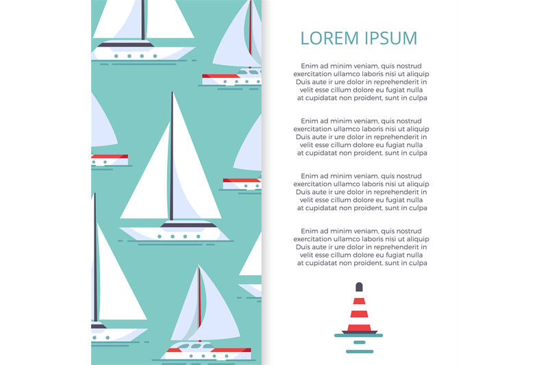 flat-sailboats-banner-template-design