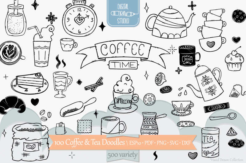 coffee-amp-tea-hand-drawn-cookies-espresso-machine-cups