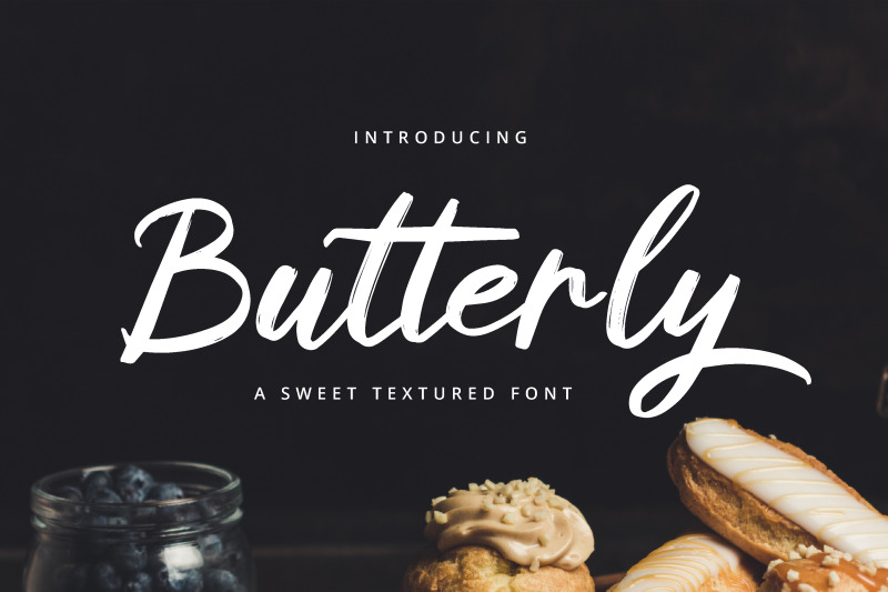 butterly-brush-textured-font