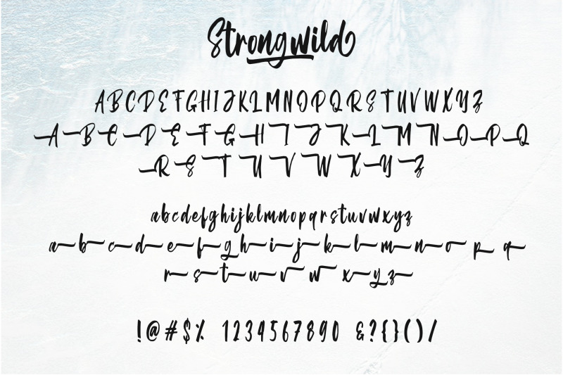 strongwild-handwritten-brush-font