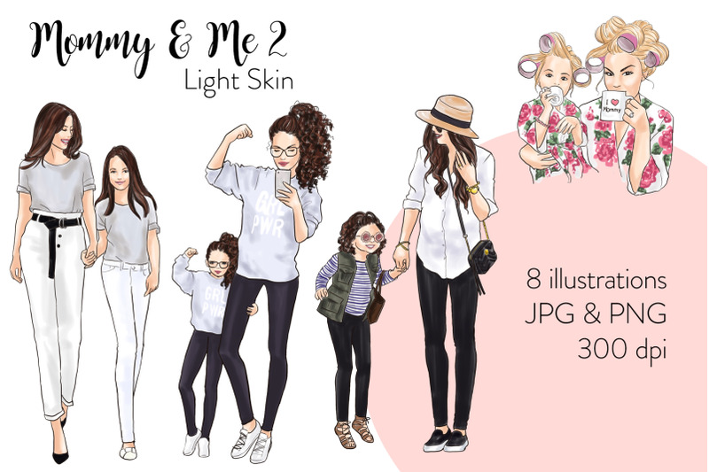 watercolor-fashion-clipart-mommy-amp-me-2-light-skin