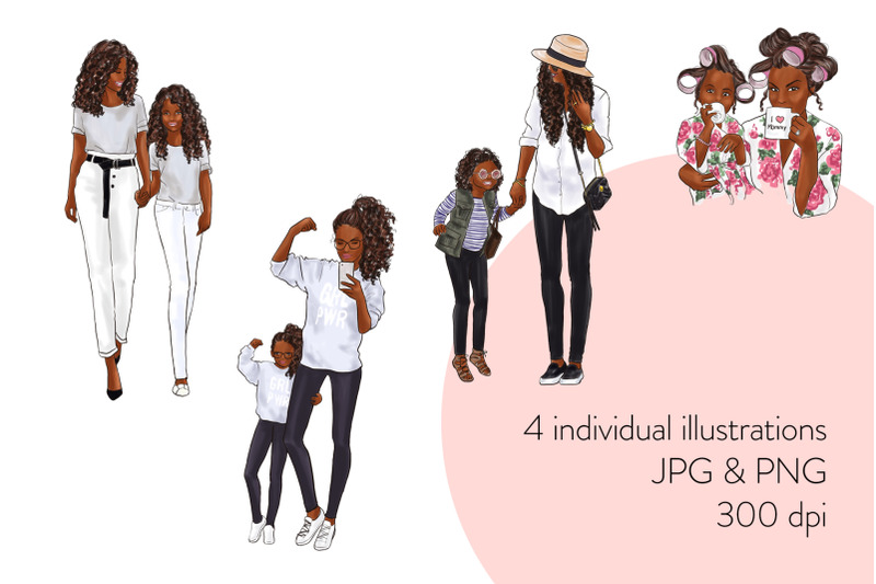 watercolor-fashion-clipart-mommy-amp-me-2-dark-skin