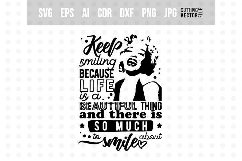 Keep smiling - Marilyn Monroe's quote By CraftArtShop ...