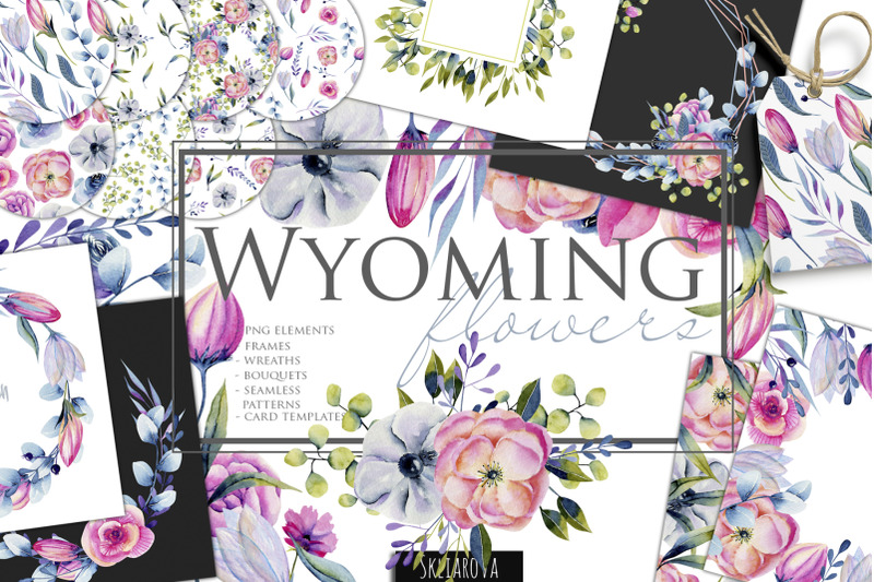 wyoming-flowers-watercolor-clipart