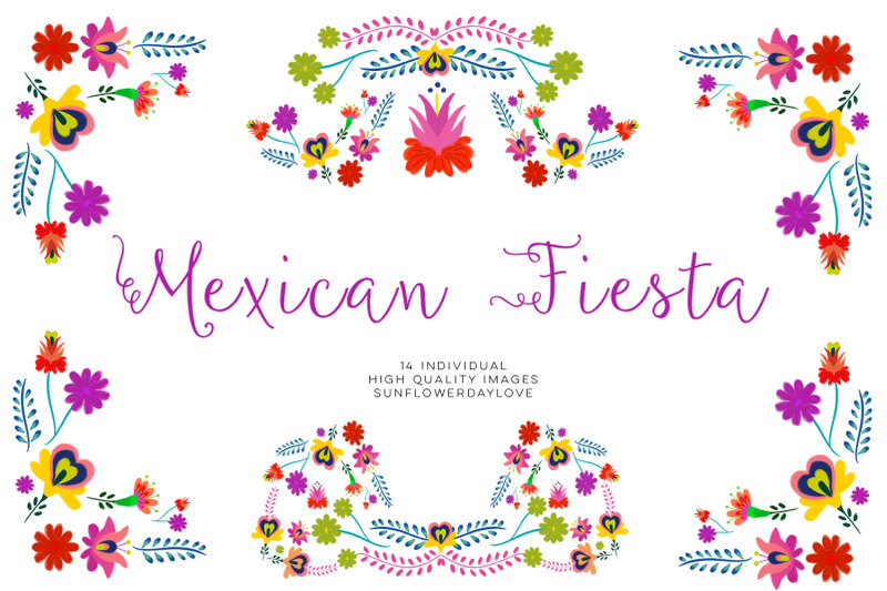 fiesta-clipart-mexican-watercolor-floral-clipart