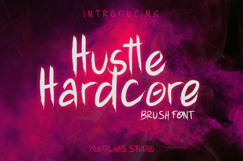 hustle-hardcore-brush-font