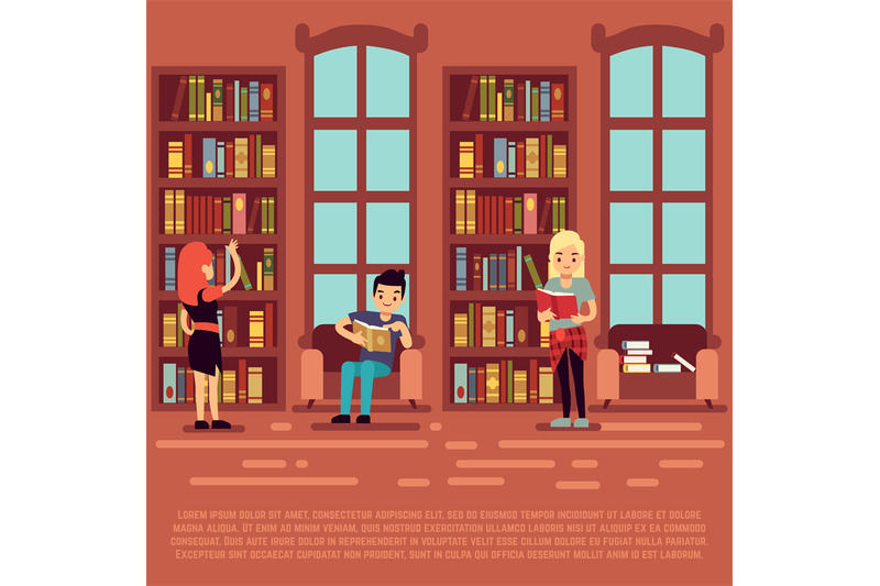 library-interior-concept-teenagers-and-students-rading-books-in-libr