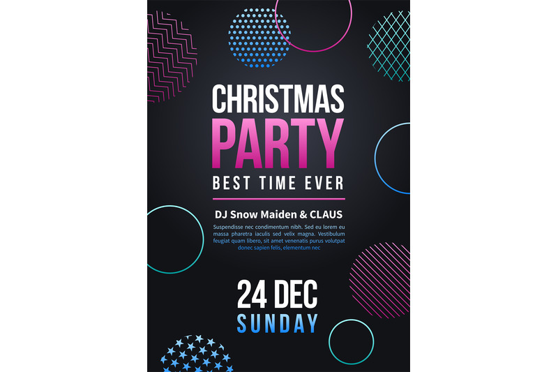 happy-new-year-and-christmas-party-vector-poster-in-colorful-funky-sty