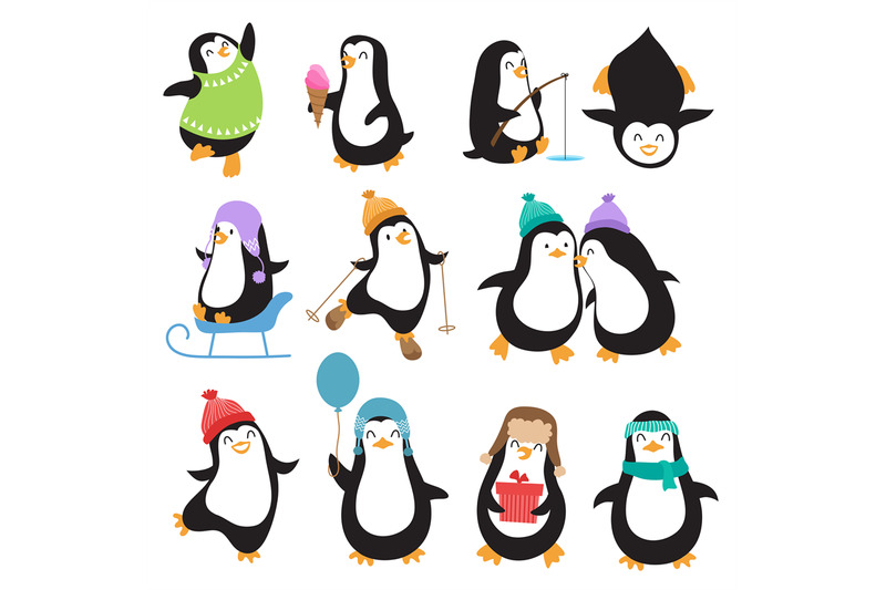 funny-christmas-penguins-vector-characters