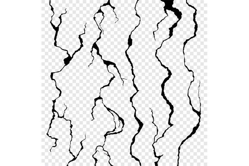 wall-cracks-isolated-on-transparent-background