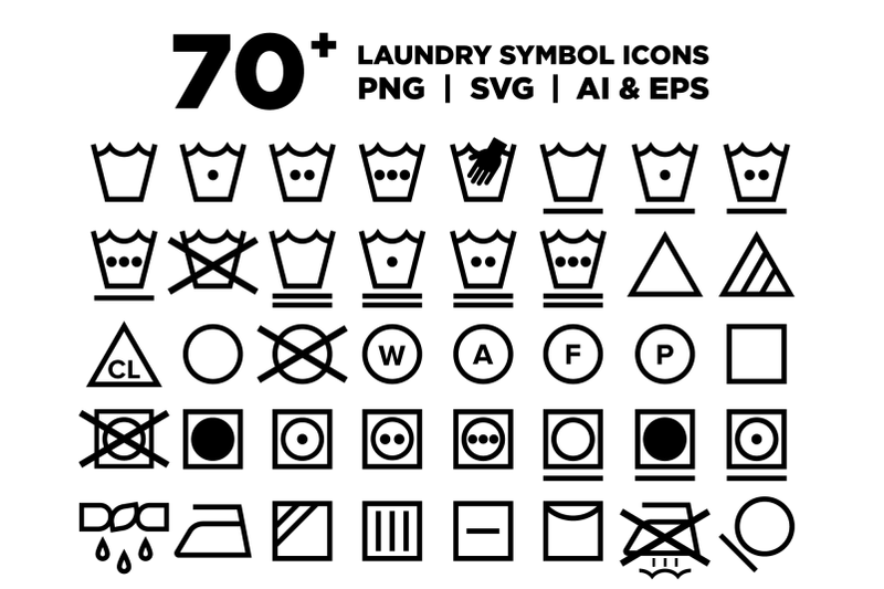 laundry-care-symbol-icons-set