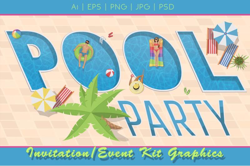 pool-party-invitation-graphics-kit