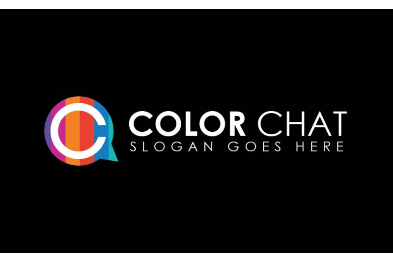 color-chat-logo-design-template