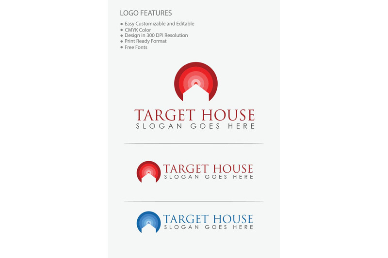 target-house-logo-design-template