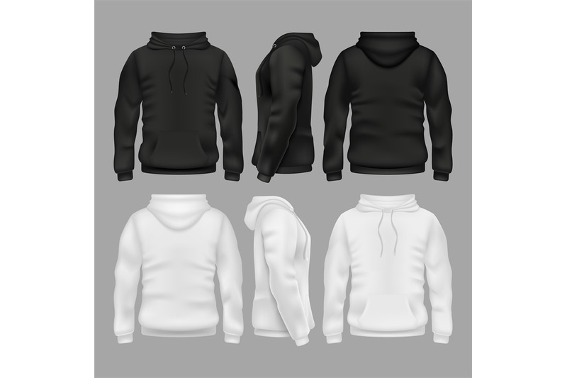 black-and-white-blank-sweatshirt-hoodie-vector-templates