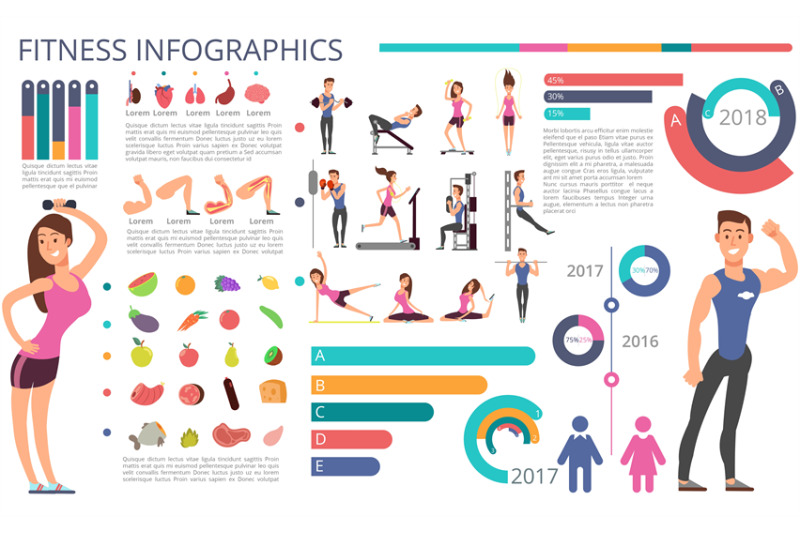 physical-activity-fitness-and-healthy-lifestyle-vector-infographic