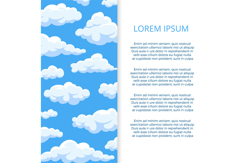 cartoon-clouds-on-blue-sky-banner-template