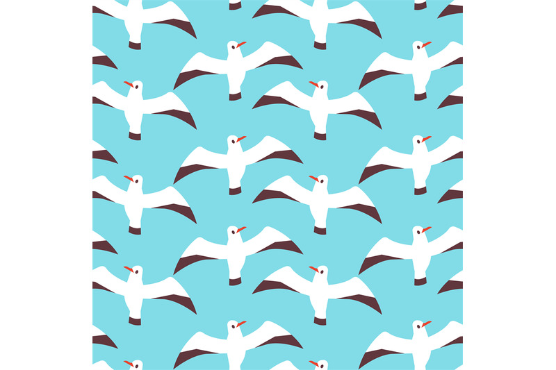flat-atlantic-seabirds-seamless-pattern
