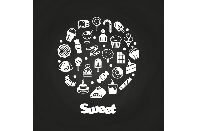 sweet-desserts-cakes-candies-icons-on-chalkboard