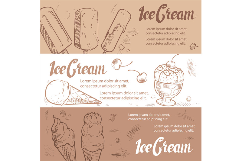 sketch-ice-cream-banners-template