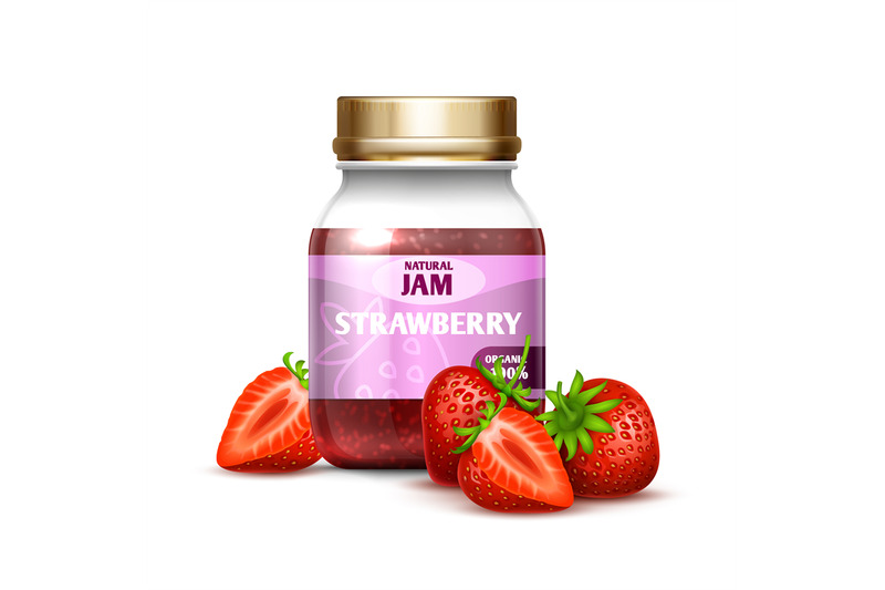 closeup-glass-jar-with-strawberry-jam-and-berries-isolated-on-white-ba