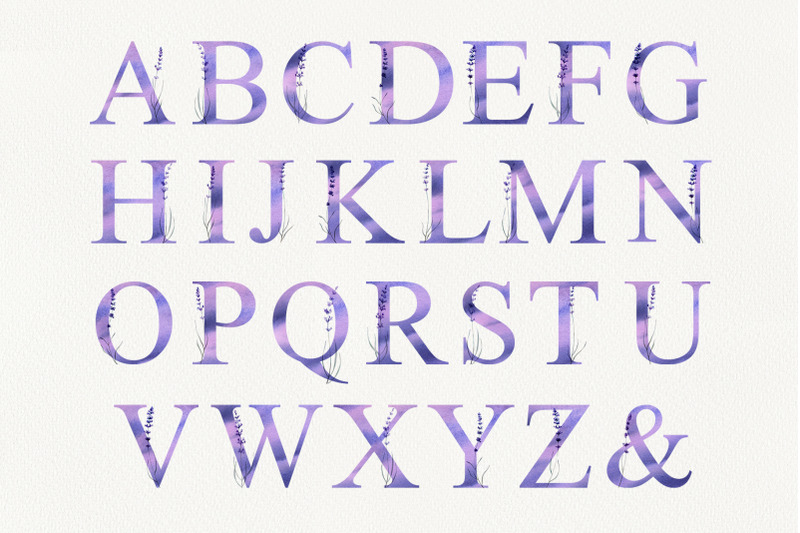 watercolor-lavender-alphabet