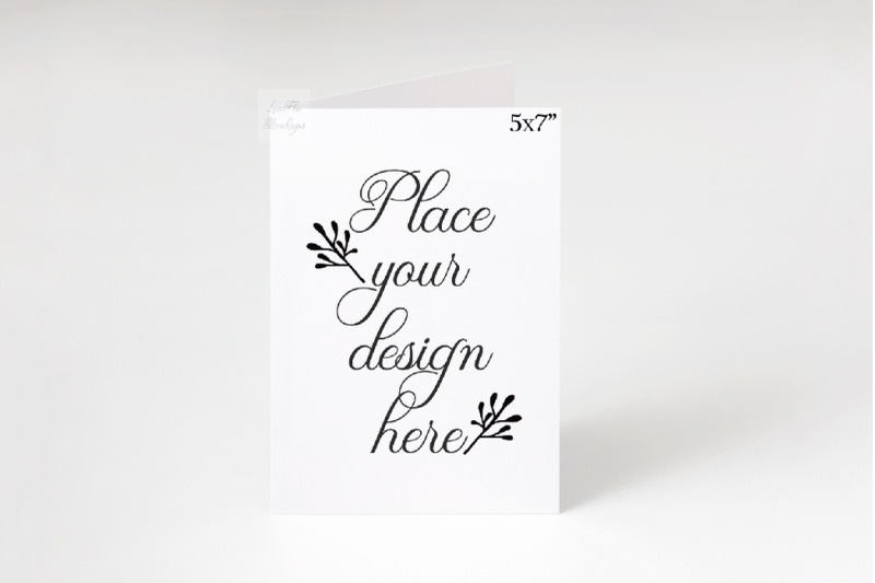 Free Greeting card portrait 5x7" mockup psd vertical mock up minimal (PSD Mockups)