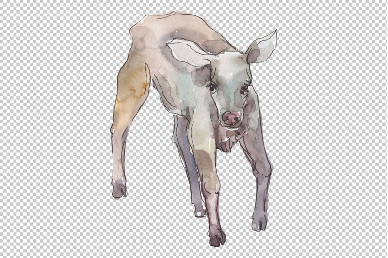 farm-animals-cow-calf-watercolor-png