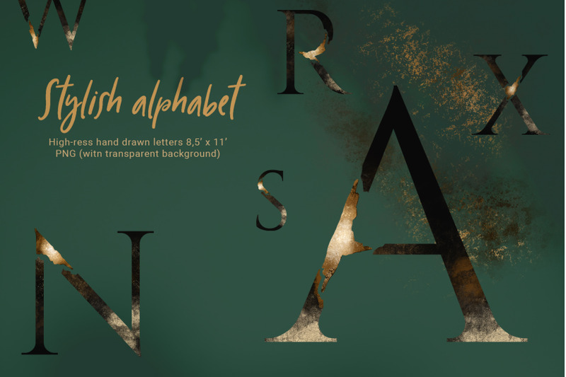luxury-graphic-set-and-alphabet