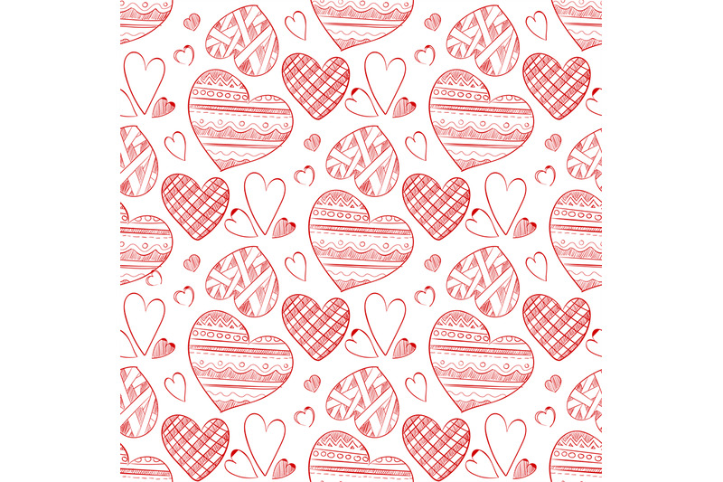 red-doodle-hearts-seamless-pattern