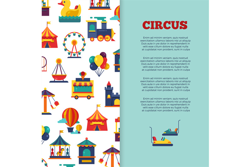 amusement-park-circus-banner-design-with-icons