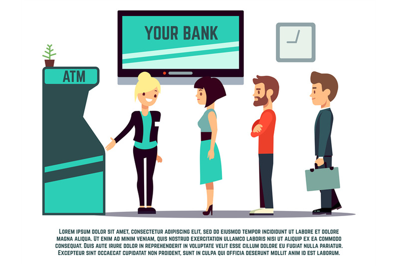 atm-queue-with-bank-adviser-bank-service-concept