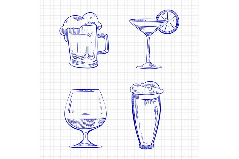 ballpoint-pen-sketch-drinks