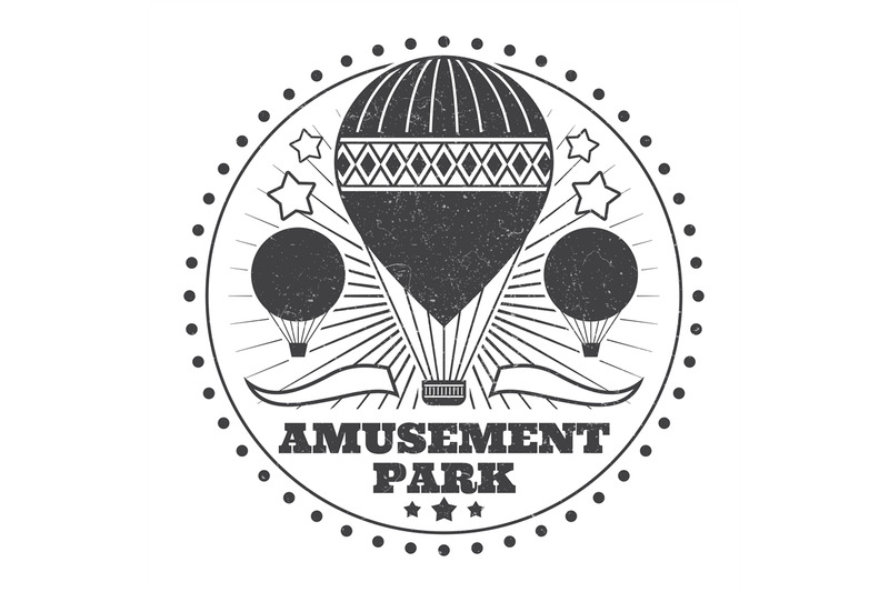 vintage-amusement-park-emblem-with-grunge-effect