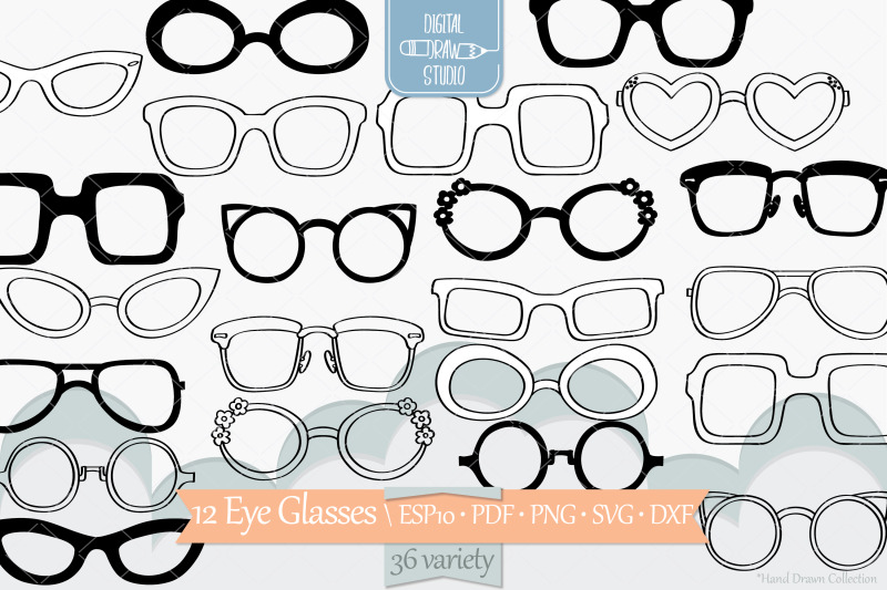 glasses-nerd-frames-eye-wear-sunglasses-hand-drawn-shades