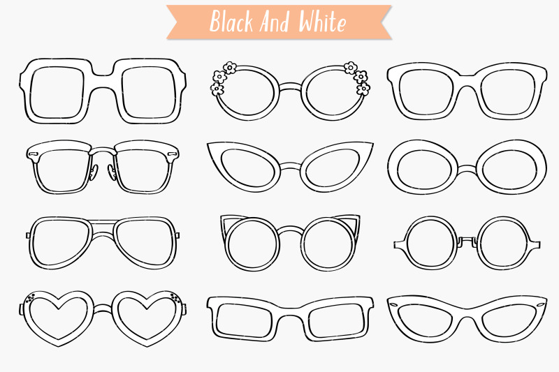 glasses-nerd-frames-eye-wear-sunglasses-hand-drawn-shades