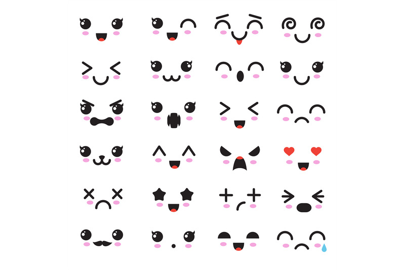 cartoon-kawaii-eyes-and-mouths-cute-emoticon-emoji-characters-in-japa