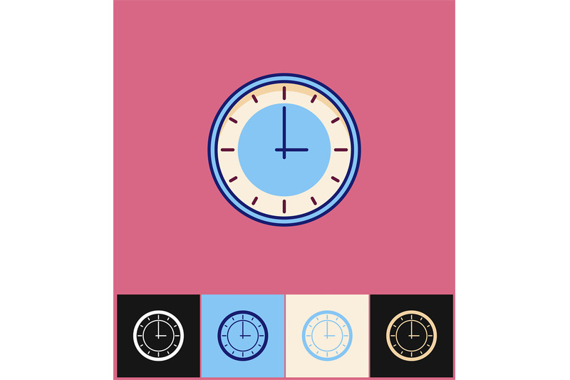 clock-icon-flat-vector-illustration-blue-simple-clock