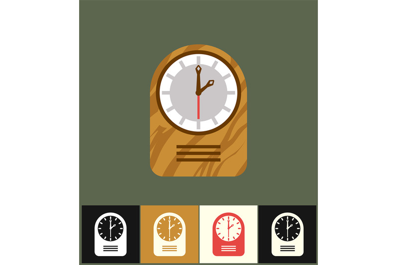 clock-icon-flat-vector-illustration-wood-analog-clock