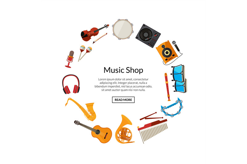 vector-cartoon-musical-instruments-in-circle