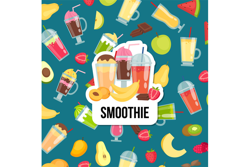 vector-flat-smoothie-with-place-for-text-illustration